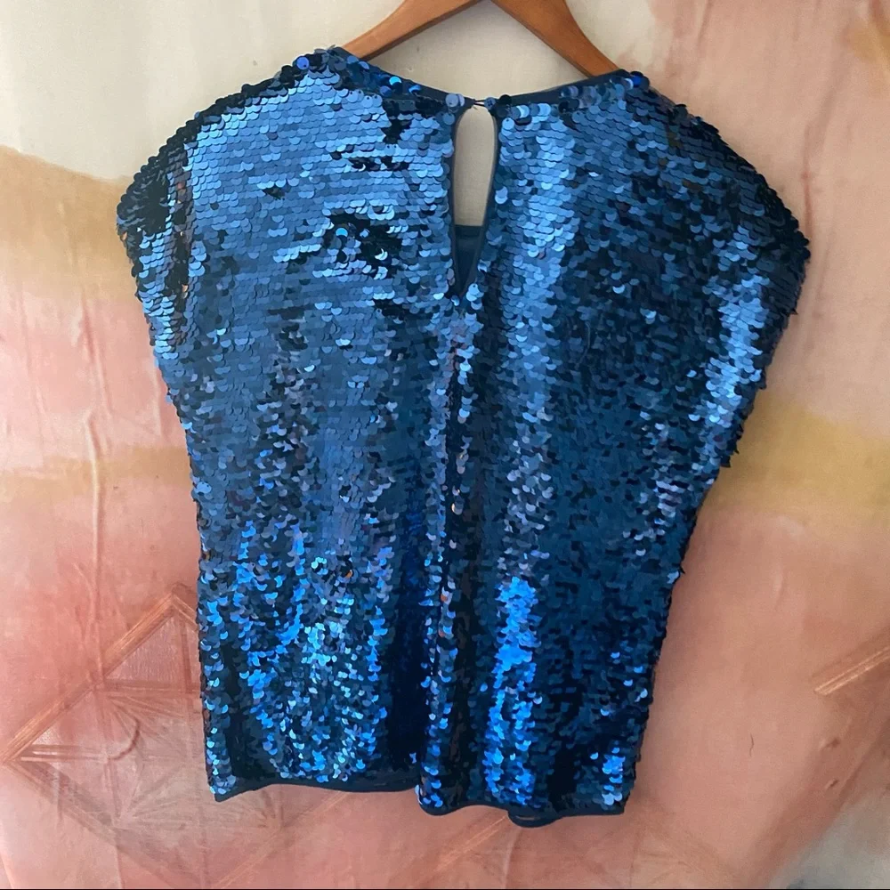 Halogen Sequins Cap Sleeve Top 🌵M - Picture 6 of 9